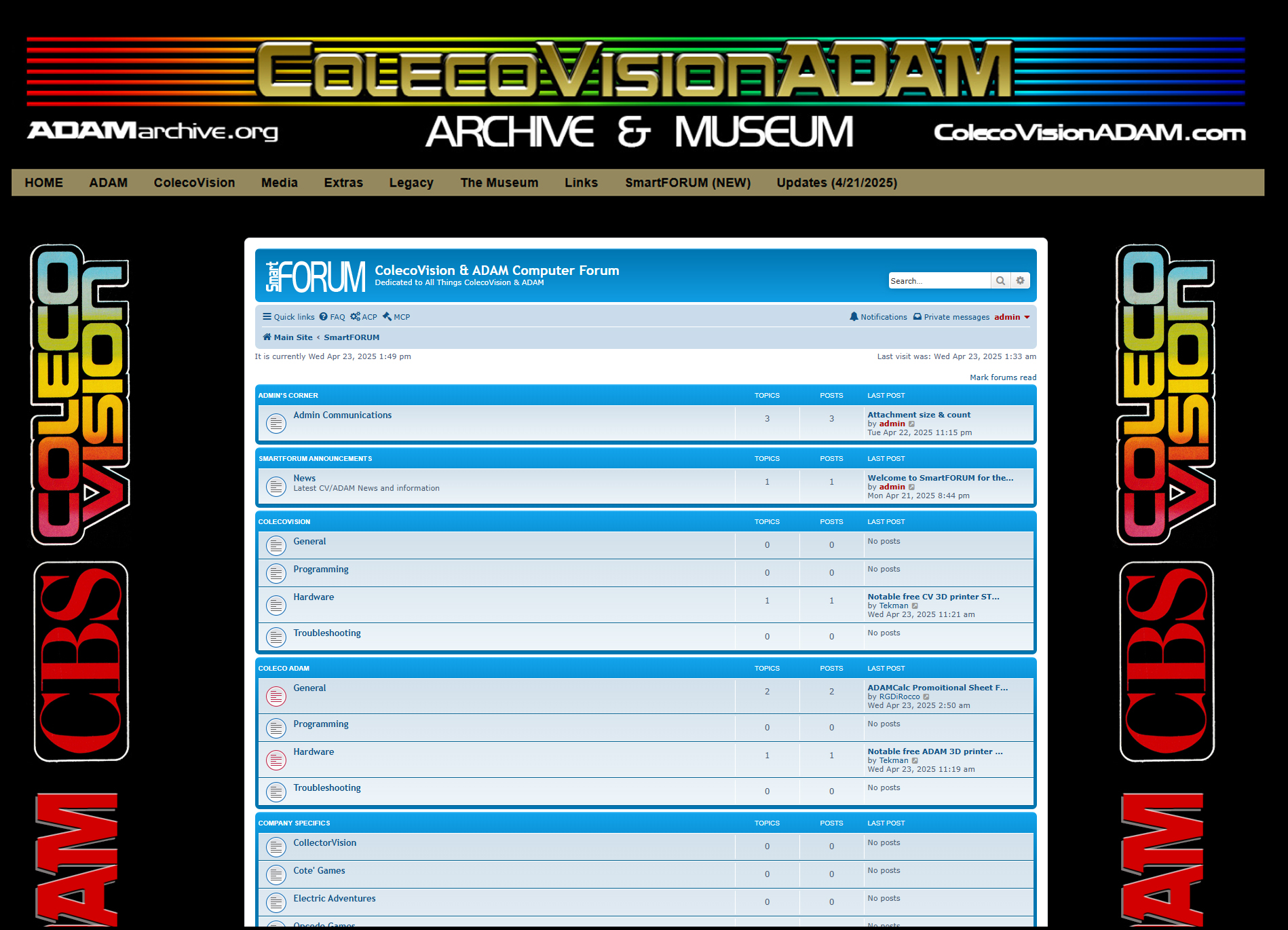 ColecoVision ADAM SmartFORUM Screenshot